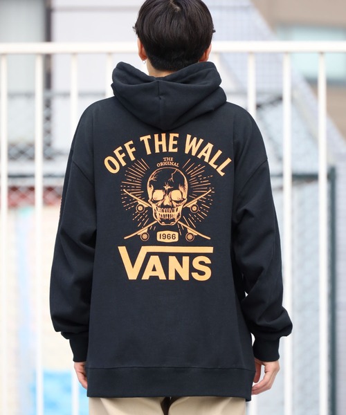 VANS（バンズ）の「VANS/バンズ  M VANS SK8 SKULL HOODIE パーカー 袖プリント バックプリント フーディー パイル（パーカー・メンズ・ブラック/ヘザーグレー/ベージュ・XL/M/L）」の4枚目の写真