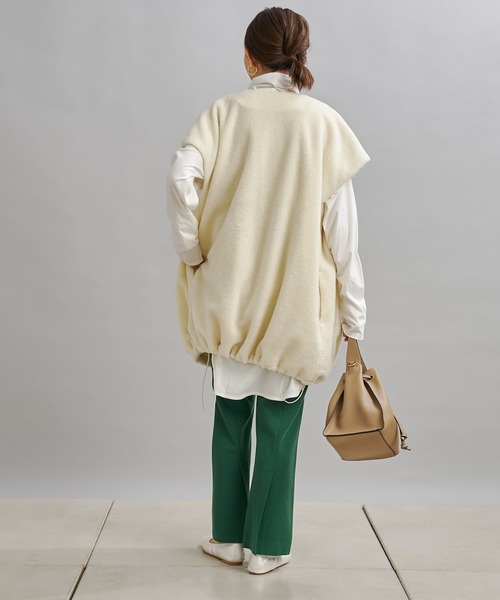 DouDou(ドゥドゥ)の「ボアベスト(ベスト・レディース・アイボリー/ブラック・FREE)」の5枚目の写真