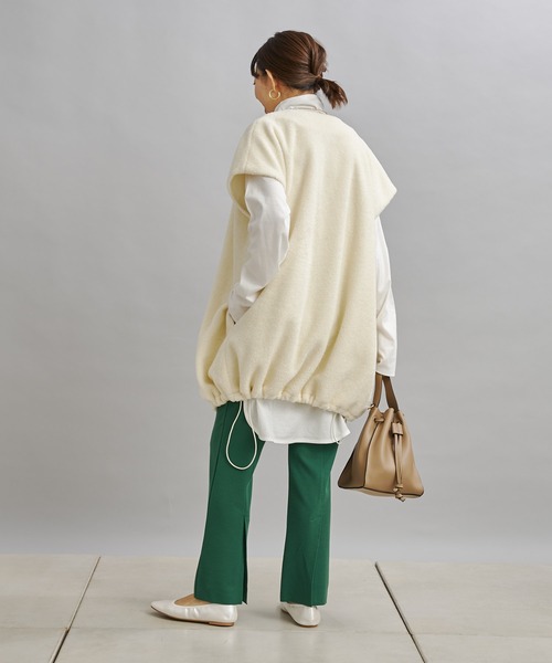 DouDou(ドゥドゥ)の「ボアベスト(ベスト・レディース・アイボリー/ブラック・FREE)」の9枚目の写真