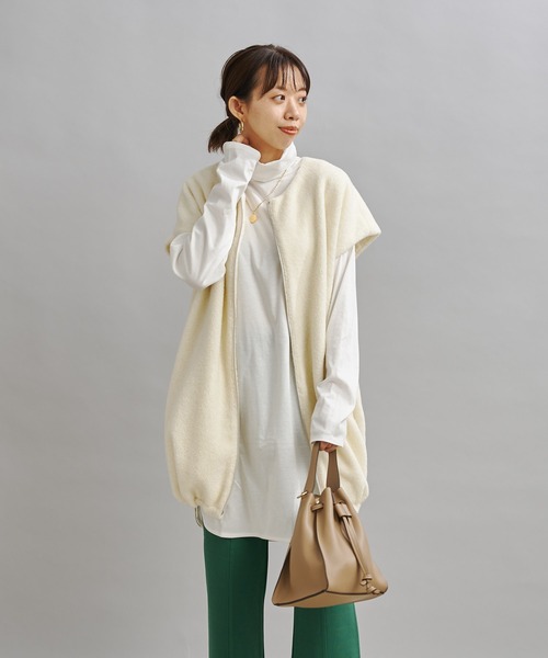 DouDou(ドゥドゥ)の「ボアベスト(ベスト・レディース・アイボリー/ブラック・FREE)」の15枚目の写真