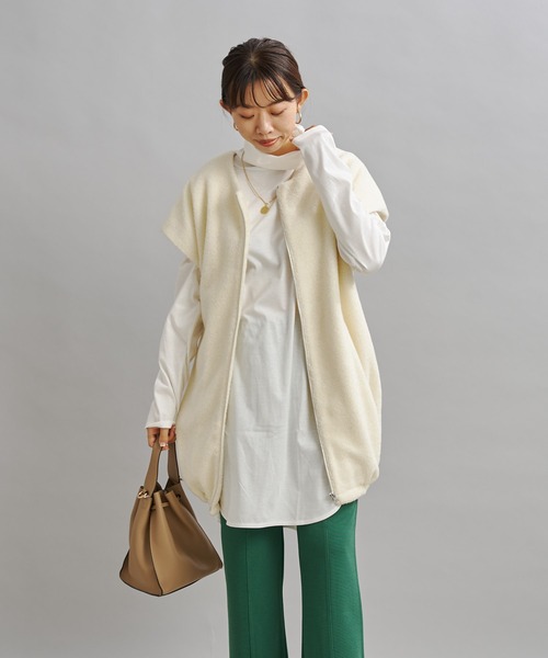 DouDou(ドゥドゥ)の「ボアベスト(ベスト・レディース・アイボリー/ブラック・FREE)」の8枚目の写真