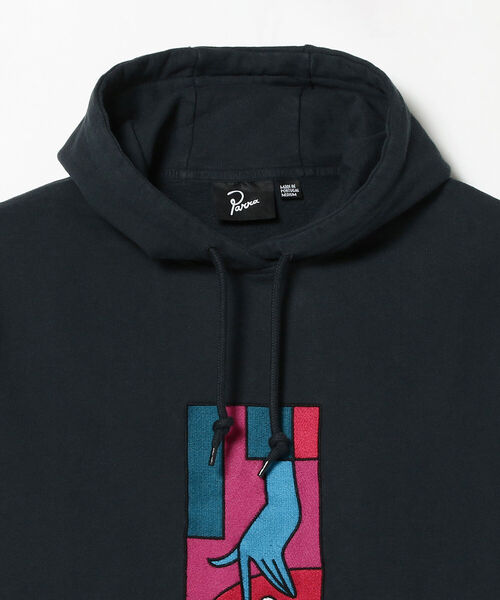 By Parra（バイパラ）の「by Parra / medicated hooded sweatshirt（パーカー・メンズ・ネイビー・MEDIUM/X-LARGE/LARGE）」の3枚目の写真