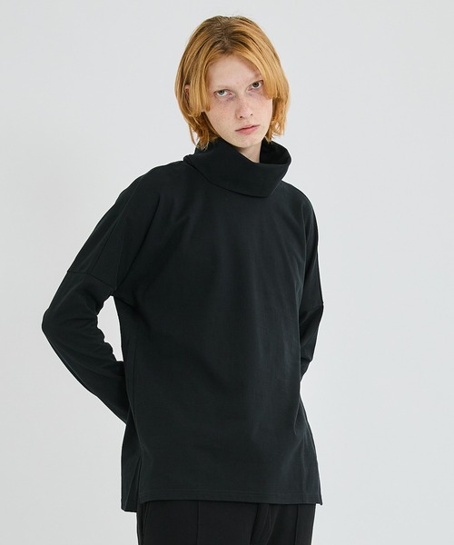 ATTACHMENT(アタッチメント)の「STUDIOUS別注 モクロディスウェードタートルカットソー/EX.mokurodhi suede turtle cutsew(Tシャツ/カットソー・メンズ・ライトグレー/ブラック/オフホワイト/カーキ・1/2)」の3枚目の写真