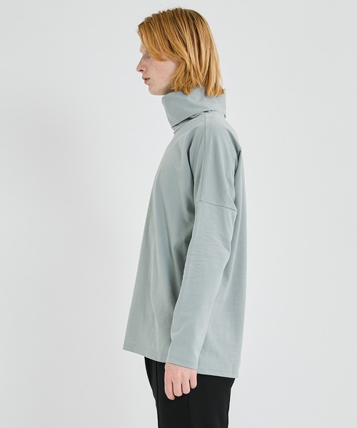 ATTACHMENT(アタッチメント)の「STUDIOUS別注 モクロディスウェードタートルカットソー/EX.mokurodhi suede turtle cutsew(Tシャツ/カットソー・メンズ・ライトグレー/ブラック/オフホワイト/カーキ・1/2)」の17枚目の写真