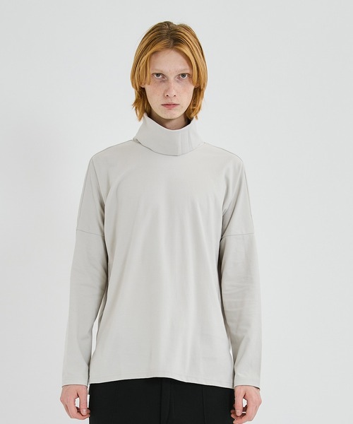 ATTACHMENT(アタッチメント)の「STUDIOUS別注 モクロディスウェードタートルカットソー/EX.mokurodhi suede turtle cutsew(Tシャツ/カットソー・メンズ・ライトグレー/ブラック/オフホワイト/カーキ・1/2)」の14枚目の写真