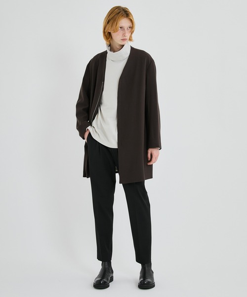 ATTACHMENT(アタッチメント)の「STUDIOUS別注 モクロディスウェードタートルカットソー/EX.mokurodhi suede turtle cutsew(Tシャツ/カットソー・メンズ・ライトグレー/ブラック/オフホワイト/カーキ・1/2)」の9枚目の写真