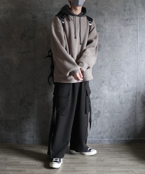 CLEL(クレイル)の「【CLEL】Balloon Sleeve Crew Neck Knit / バルーン袖クルーネックニット(ニット/セーター・メンズ・ダークグレー/グレイッシュベージュ/ライトグレー/アイボリー/ダークグリーン・S/M/L)」の17枚目の写真