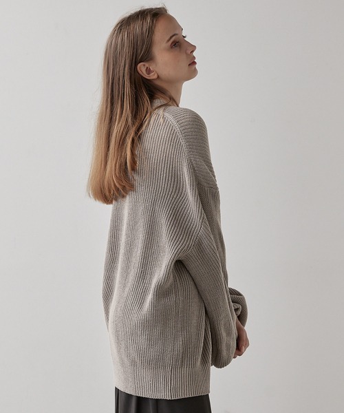 CLEL(クレイル)の「【CLEL】Balloon Sleeve Crew Neck Knit / バルーン袖クルーネックニット(ニット/セーター・メンズ・ダークグレー/グレイッシュベージュ/ライトグレー/アイボリー/ダークグリーン・S/M/L)」の22枚目の写真