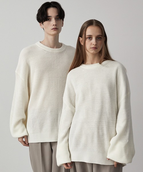 CLEL】Balloon Sleeve Crew Neck Knit / バルーン袖クルーネック