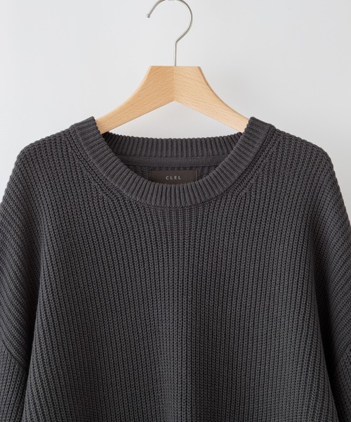 CLEL】Balloon Sleeve Crew Neck Knit / バルーン袖クルーネック