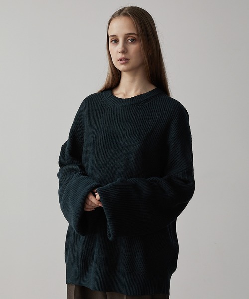 CLEL】Balloon Sleeve Crew Neck Knit / バルーン袖クルーネック