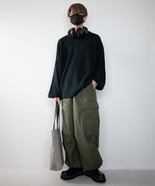 CLEL】Balloon Sleeve Crew Neck Knit / バルーン袖クルーネック