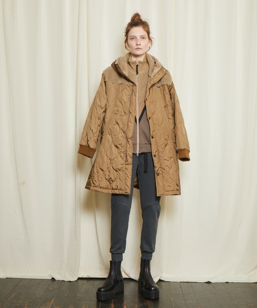 gomme（ゴム）の「ウォームポンチ　トラックパンツ（スウェットパンツ・レディース・ブラック/チャコールグレー・MEDIUM）」の7枚目の写真