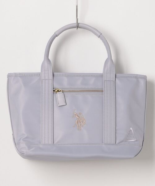 U.S. POLO ASSN.（ユーエスポロアッスン）の「【U.S. POLO ASSN.】 ユーエスポロアッスン　リサイクルナイロン　トートバッグS　USPA-2595（トートバッグ・レディース・レッド/ブラック/カーキ/ベージュ/ホワイト系その他/ホワイト×ブラック/ライトピンク/ライトブルー/イエロー/ネイビー/グレー/ネイビー系/ベージュ系/ブラック系/ライトグレー/ライトカーキ・FREE）」の6枚目の写真