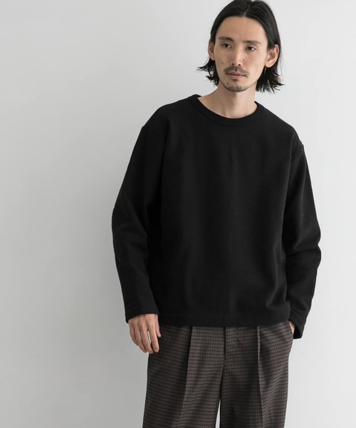 WORK NOT WORK URBAN RESEARCH(ワークノットワークアーバンリサーチ)の「WORK NOT WORK Stretch Jersey Sweatshirts(スウェット・メンズ・ブラック/ホワイト系その他/グレー系その他・SMALL/MEDIUM/LARGE)」の3枚目の写真