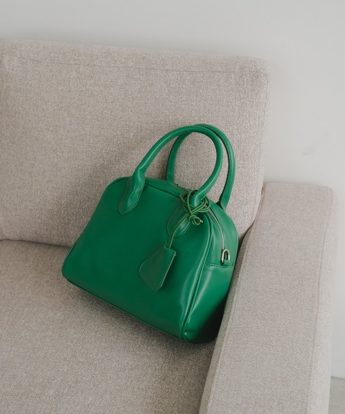 Kastane（カスタネ）の「【新色追加】クロシェット付ボストンバッグ（ボストンバッグ・レディース・ブラウン/ブラック/アイボリー/グリーン・FREE）」の4枚目の写真