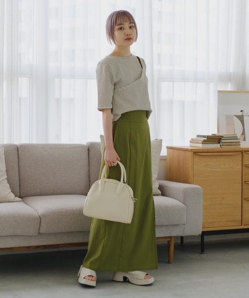 Kastane（カスタネ）の「【新色追加】クロシェット付ボストンバッグ（ボストンバッグ・レディース・ブラウン/ブラック/アイボリー/グリーン・FREE）」の18枚目の写真