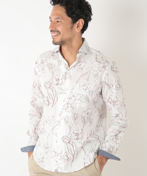 MEN'S BIGI（メンズビギ）の「カッタウェイスキッパーシャツ（シャツ/ブラウス・メンズ・ネイビー/ブルー系その他/ピンク系その他・01/02/03/04）」の7枚目の写真