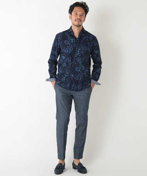 MEN'S BIGI（メンズビギ）の「カッタウェイスキッパーシャツ（シャツ/ブラウス・メンズ・ネイビー/ブルー系その他/ピンク系その他・01/02/03/04）」の8枚目の写真