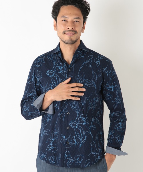 MEN'S BIGI（メンズビギ）の「カッタウェイスキッパーシャツ（シャツ/ブラウス・メンズ・ネイビー/ブルー系その他/ピンク系その他・01/02/03/04）」の16枚目の写真