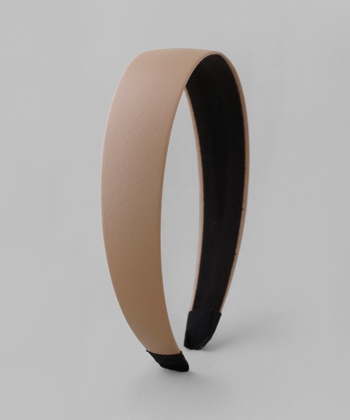 ANEMONE（アネモネ）の「レザー調シンプルカチューシャ（カチューシャ・レディース・カーキ/ブラック/ベージュ・FREE）」の4枚目の写真