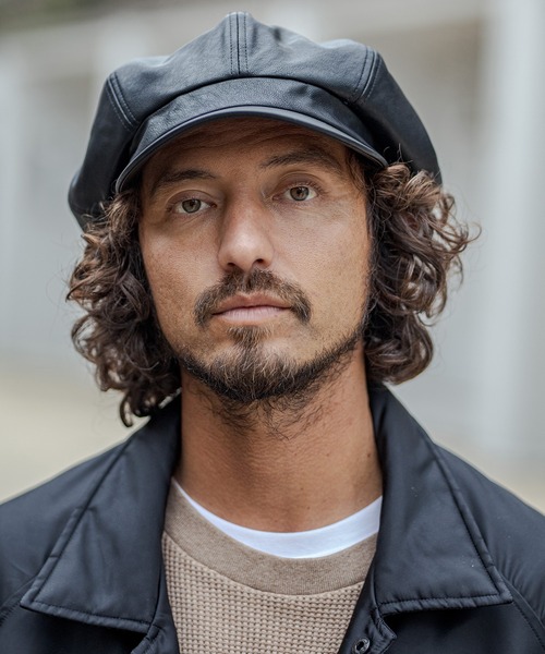 CAMBIO（カンビオ）の「mko10241-Synthetic Leather Casquette キャスケット（キャスケット・メンズ・ブラック/ダークブラウン/ブラウン・FREE）」の7枚目の写真