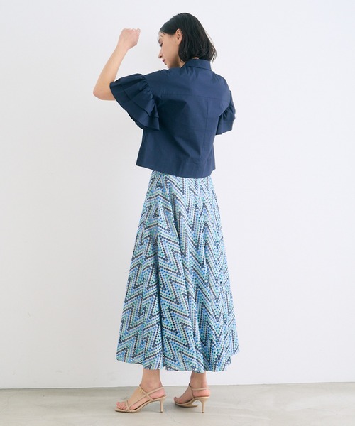 ANAYI（アナイ）の「タイプライターラッフル　ブラウス（シャツ/ブラウス・レディース・ホワイト/ベージュ/ネイビー・38）」の11枚目の写真