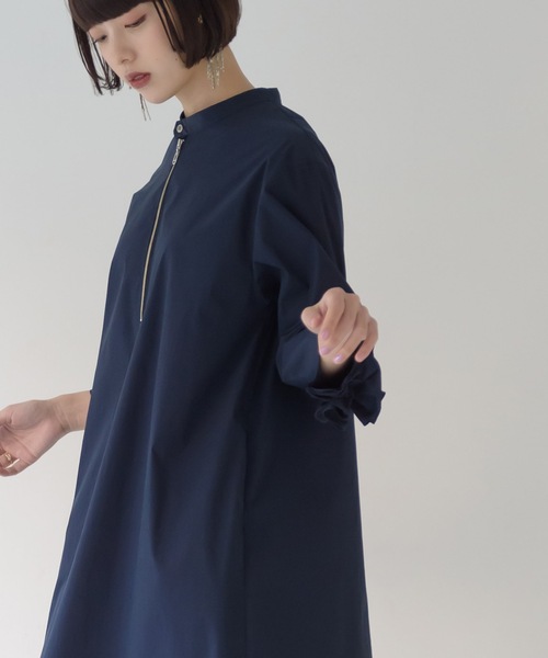 La SRIC(ラスリック)の「La SRIC / 袖バックフリルOP(シャツワンピース・レディース・オフホワイト/ネイビー・38)」の16枚目の写真
