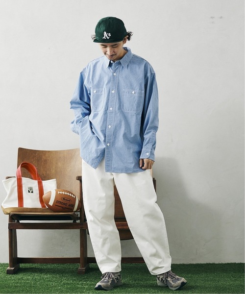 JOURNAL STANDARD relume(ジャーナルスタンダード レリューム)の「【HOUSE HOLD / ハウスホールド】シャンブレーシャツ(シャツ/ブラウス・メンズ・ホワイト/ネイビー/ブルー/グリーン・2/4/3)」の11枚目の写真