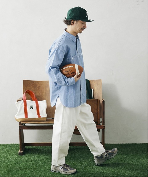 JOURNAL STANDARD relume(ジャーナルスタンダード レリューム)の「【HOUSE HOLD / ハウスホールド】シャンブレーシャツ(シャツ/ブラウス・メンズ・ホワイト/ネイビー/ブルー/グリーン・2/4/3)」の13枚目の写真