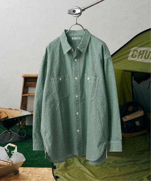 JOURNAL STANDARD relume(ジャーナルスタンダード レリューム)の「【HOUSE HOLD / ハウスホールド】シャンブレーシャツ(シャツ/ブラウス・メンズ・ホワイト/ネイビー/ブルー/グリーン・2/4/3)」の21枚目の写真