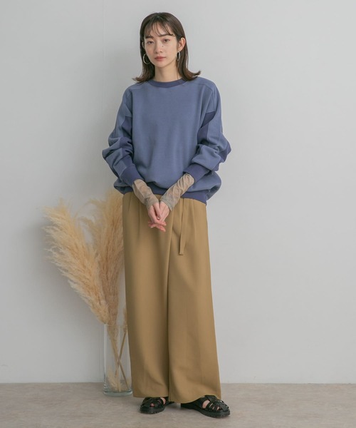 KBF(ケイビーエフ)の「バイカラースウェット(スウェット・レディース・オフホワイト/オレンジ/ブルー・ONE)」の7枚目の写真