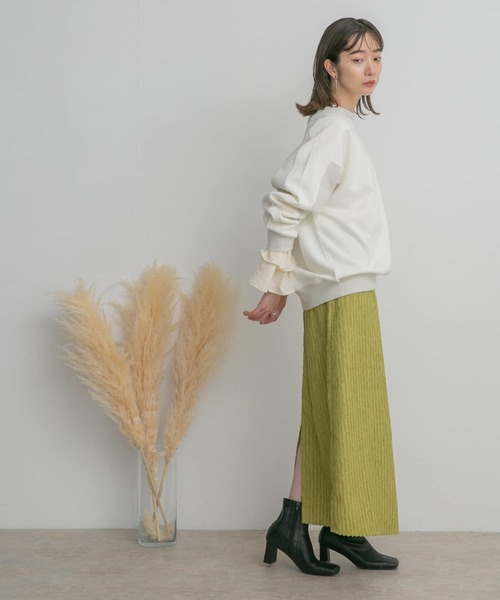 KBF(ケイビーエフ)の「バイカラースウェット(スウェット・レディース・オフホワイト/オレンジ/ブルー・ONE)」の15枚目の写真