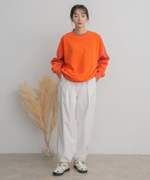 KBF(ケイビーエフ)の「バイカラースウェット(スウェット・レディース・オフホワイト/オレンジ/ブルー・ONE)」の20枚目の写真