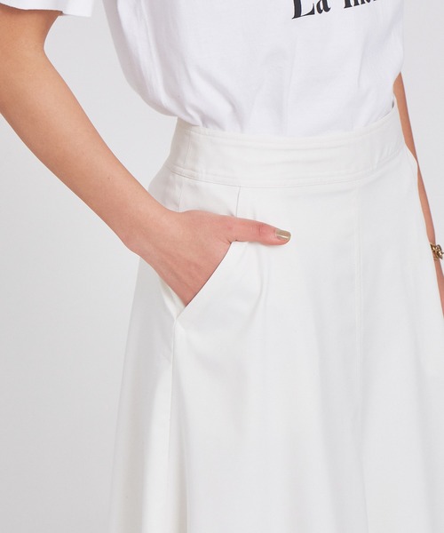 Rouge vif（ルージュヴィフ）の「ストレッチツイル切り替えフレアスカート（スカート・レディース・ネイビー/ホワイト・38/36）」の14枚目の写真