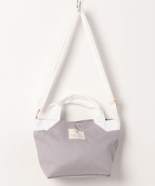 Samansa Mos2 blue（サマンサモスモスブルー）の「キャンバステープ2WAYミニトートバッグ（トートバッグ・レディース・ブラック/グレー/キナリ・ﾌﾘ-）」の3枚目の写真