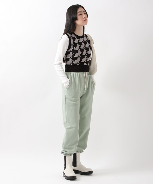 WONDER VISITOR(ワンダービジター)の「WONDER VISITOR/Luna Catニットベスト 2276925(ベスト・レディース・ブラック/ブルー・FREE)」の3枚目の写真