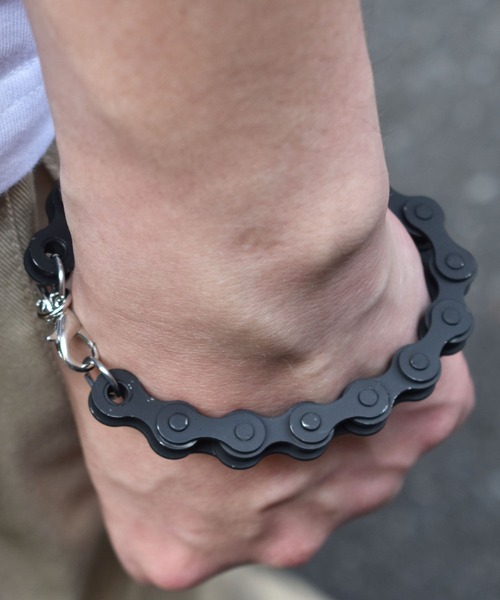 DOUBLE STEAL（ダブルスティール）の「CycleChain Bracelet（ブレスレット・メンズ・ブルー/ブラック・FREE）」の8枚目の写真