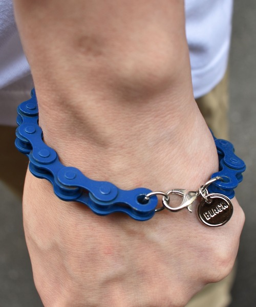 DOUBLE STEAL（ダブルスティール）の「CycleChain Bracelet（ブレスレット・メンズ・ブルー/ブラック・FREE）」の17枚目の写真