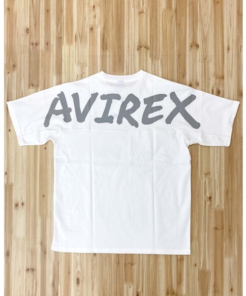 AVIREX(アヴィレックス)の「バックロゴ ワイドシルエット半袖Tシャツ(Tシャツ/カットソー・メンズ・オフホワイト/ブラック・L/M/XXL/XL)」の6枚目の写真