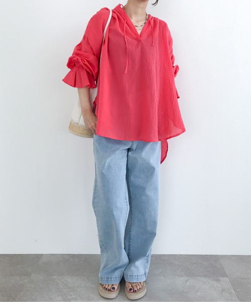 LEPSIM（レプシィム）の「ヨウリュウギャザーブラウス 273326