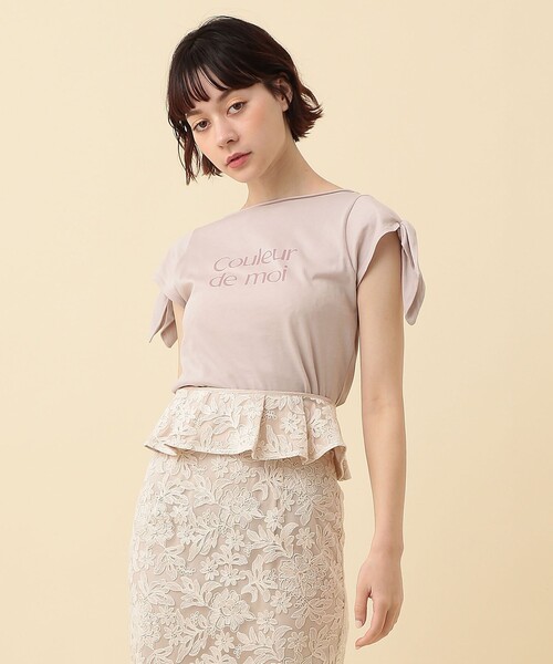 DEICY（デイシー）の「Couleuer de moi リボンプルオーバー（Tシャツ/カットソー・レディース・ブラック/オフホワイト/ピンク・FREE）」の4枚目の写真