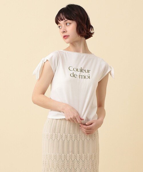 DEICY（デイシー）の「Couleuer de moi リボンプルオーバー（Tシャツ/カットソー・レディース・ブラック/オフホワイト/ピンク・FREE）」の22枚目の写真