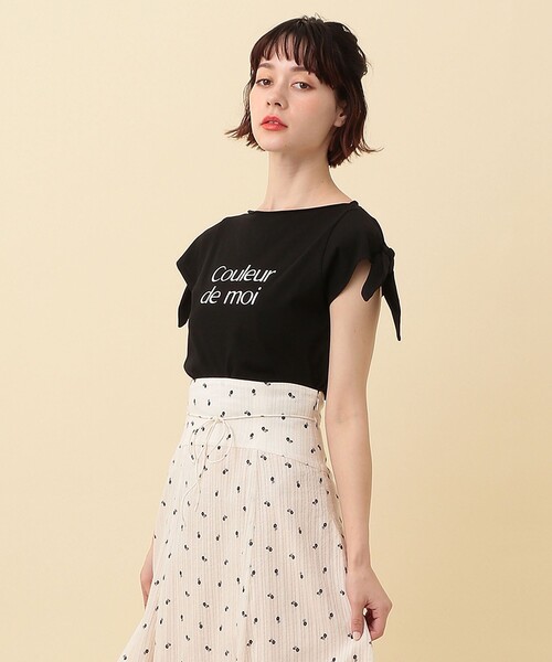 DEICY（デイシー）の「Couleuer de moi リボンプルオーバー（Tシャツ/カットソー・レディース・ブラック/オフホワイト/ピンク・FREE）」の18枚目の写真