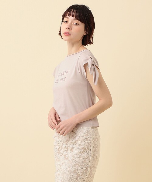 DEICY（デイシー）の「Couleuer de moi リボンプルオーバー（Tシャツ/カットソー・レディース・ブラック/オフホワイト/ピンク・FREE）」の10枚目の写真