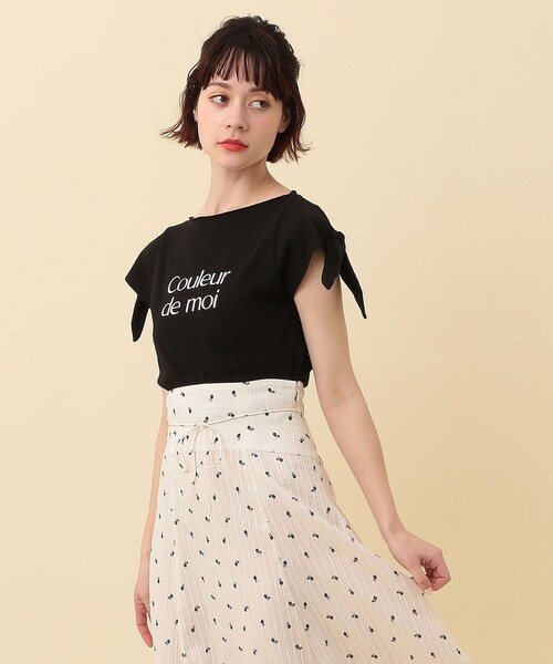 DEICY（デイシー）の「Couleuer de moi リボンプルオーバー（Tシャツ/カットソー・レディース・ブラック/オフホワイト/ピンク・FREE）」の8枚目の写真
