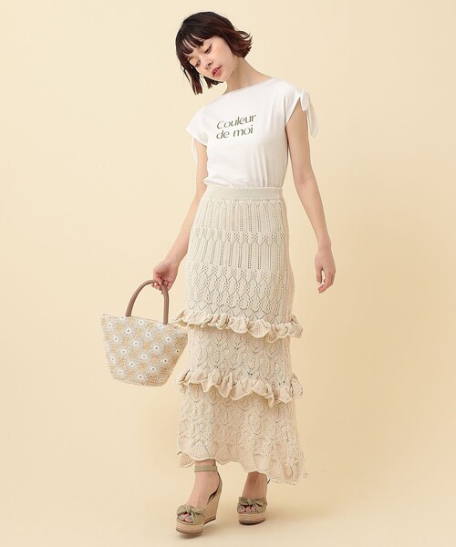 DEICY（デイシー）の「Couleuer de moi リボンプルオーバー（Tシャツ/カットソー・レディース・ブラック/オフホワイト/ピンク・FREE）」の6枚目の写真