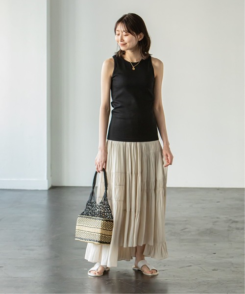 トップス noble セール】サテンタンクトップ（Tシャツ/カットソー）｜NOBLE