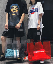 【c.u.l】PVC クリアカラートートバッグ cula367