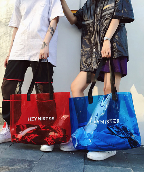 c.u.l(シーユーエル)の「【c.u.l】PVC クリアカラートートバッグ cula367(トートバッグ・レディース・パープル/ブラウン/ブルー/レッド/クリア・FREE)」の9枚目の写真